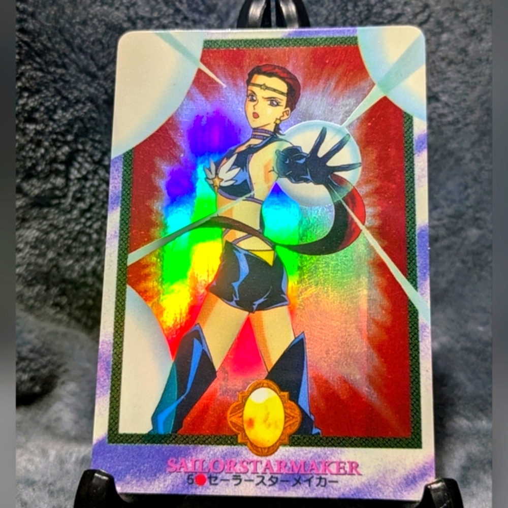 Vtg. SAILOR MOON Holo | Sailor Star Maker #5 | Japanese Sticker TCG
